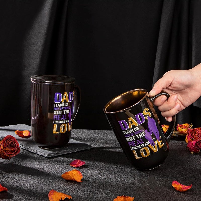 Doublewhale Fathers Day Gift for Dad - Dad Birthday Gifts from Daughter Son - Unique Christmas Birthday Present Idea for Father, Husband, Stepfather - 18oz Large Ceramic Black Coffee Mug, With Nice Gift Box - Image 5